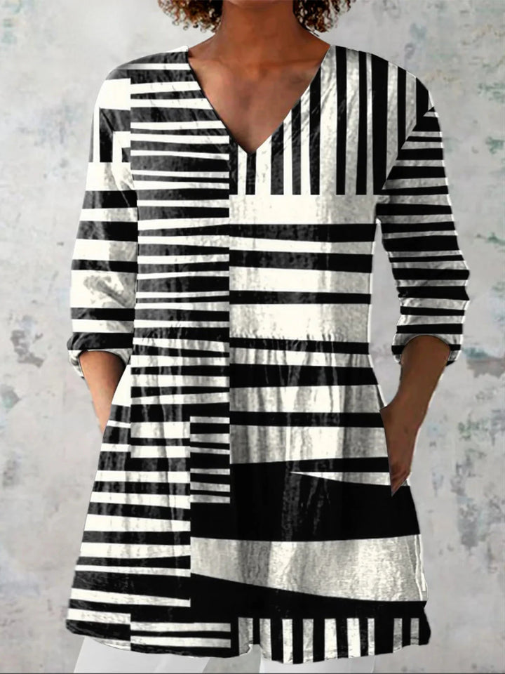Juliette | Long Blouse with V-Neck