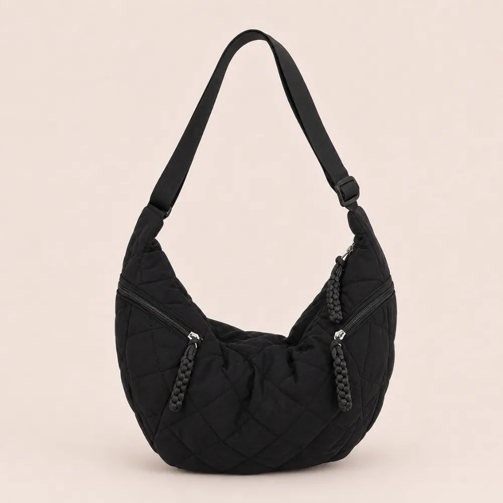 Camila | Quilted Crescent Crossbody Bag