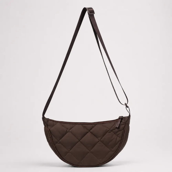 Nora | Quilted Half-Moon Crossbody Bag