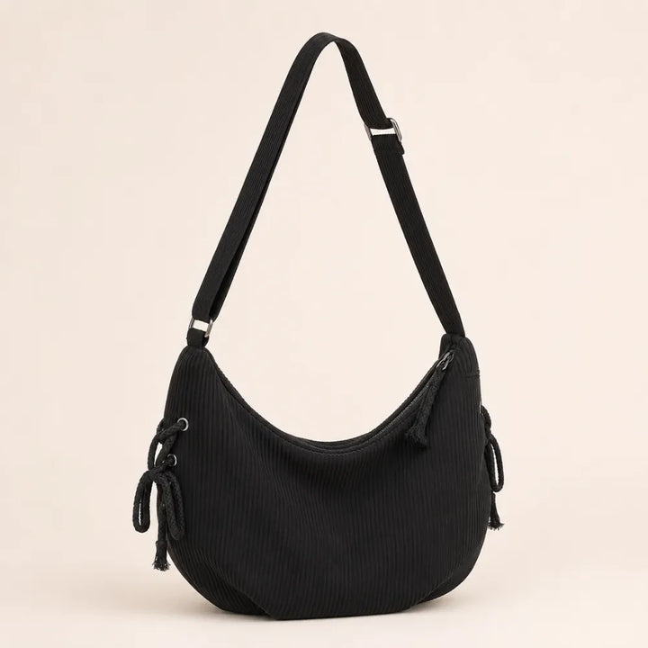 Amelia | Corduroy Drawstring Shoulder Bag