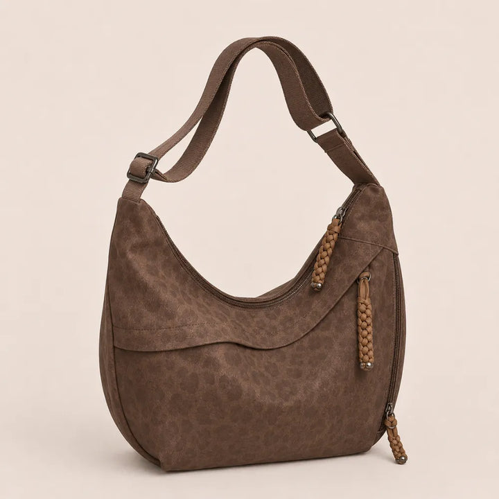 Olivia | Leopard Print Hobo Shoulder Bag