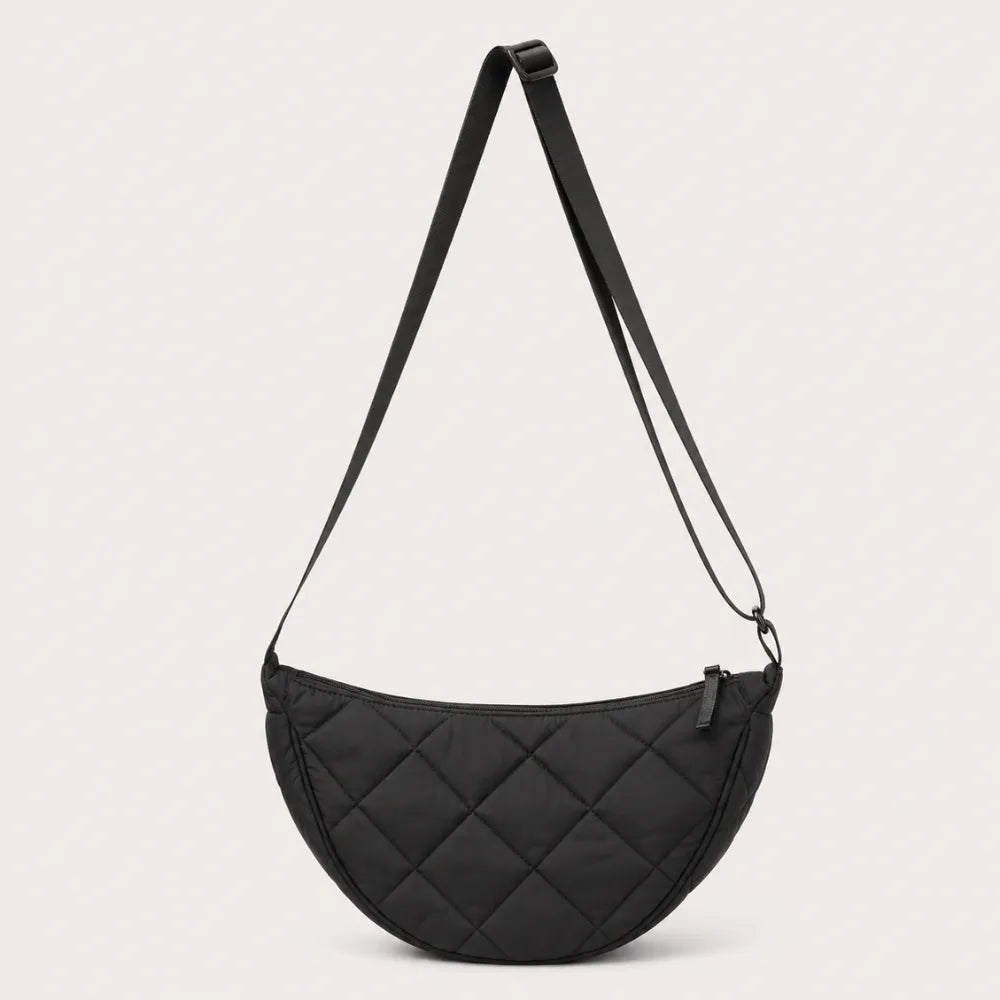 Nora | Quilted Half-Moon Crossbody Bag