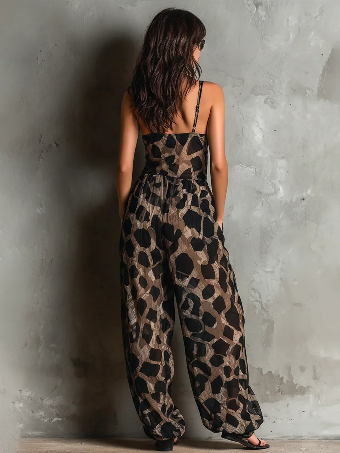 Leonor™ | Animal Print Halter Jumpsuit