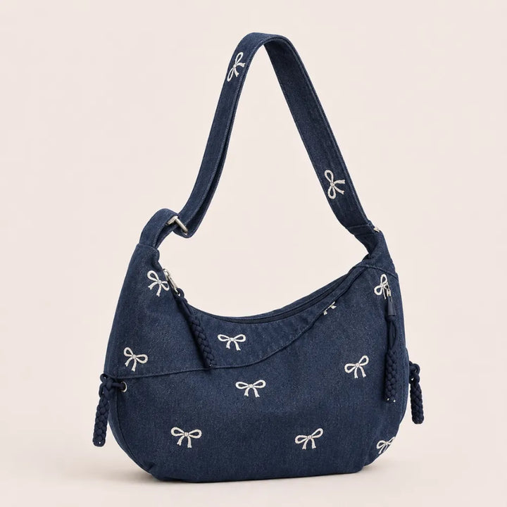 Mila | Embroidered Bow Crossbody Bag