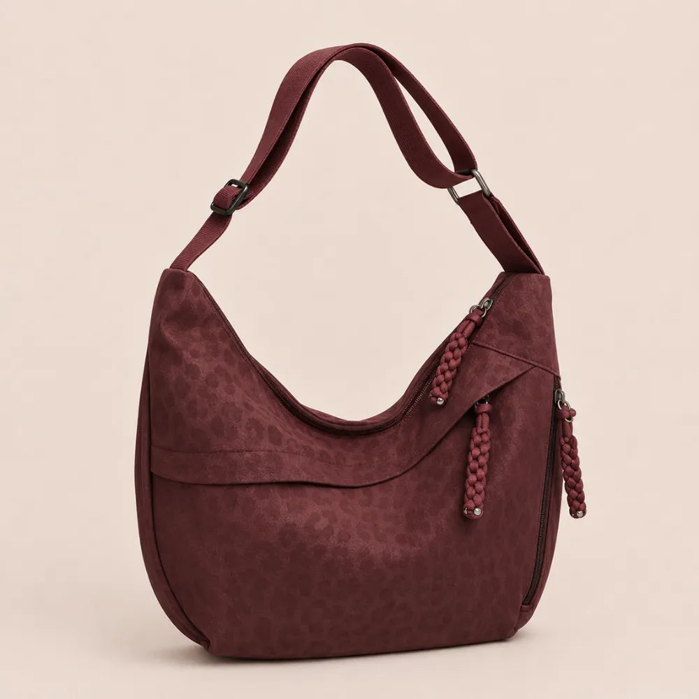 Olivia | Leopard Print Hobo Shoulder Bag