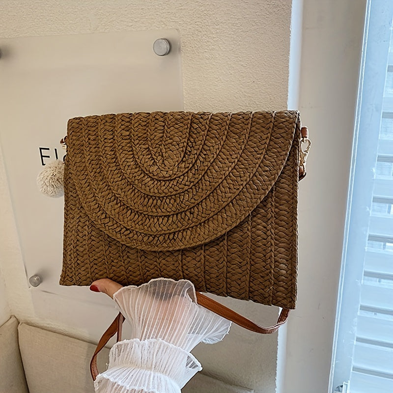 The Scallop Woven Clutch