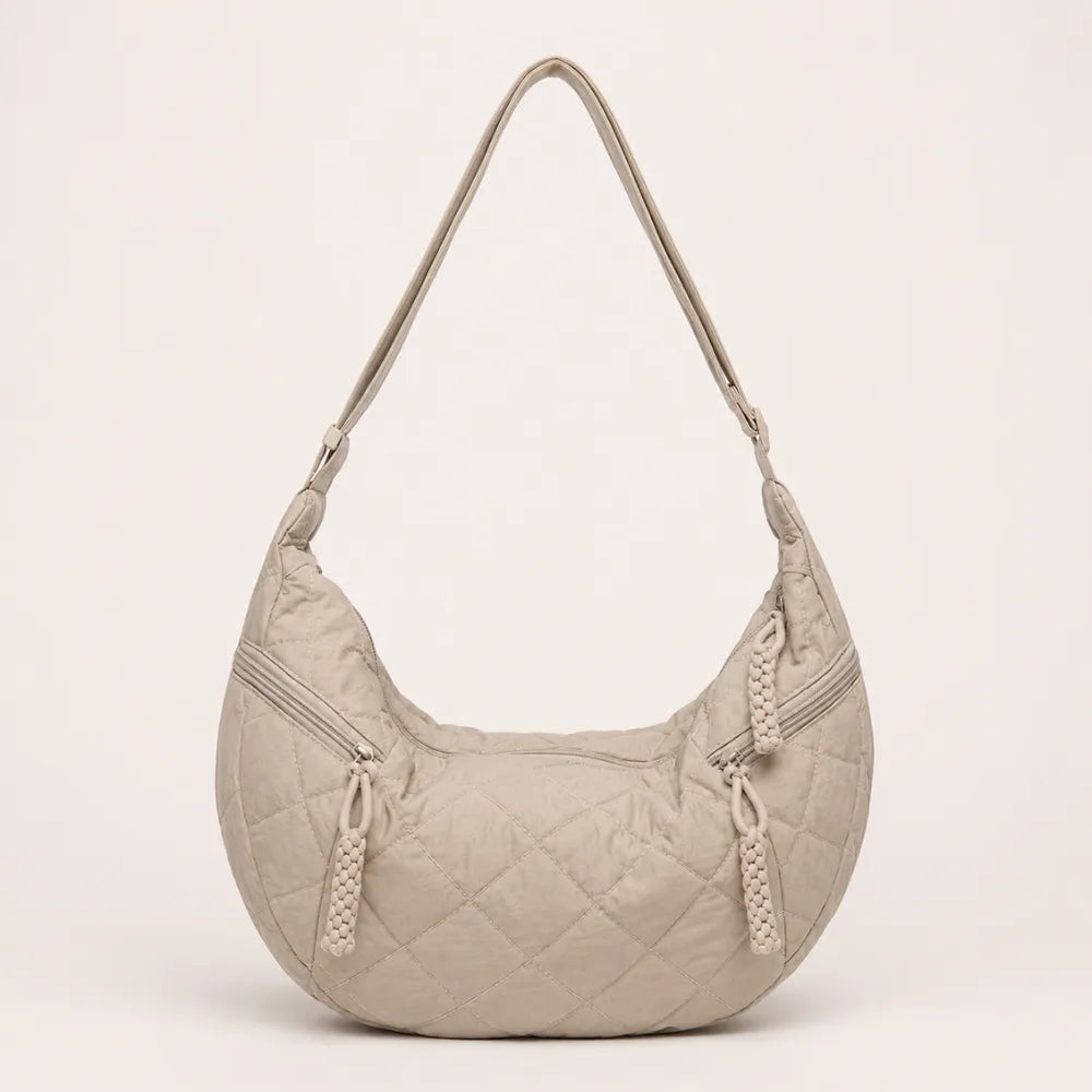 Camila | Quilted Crescent Crossbody Bag