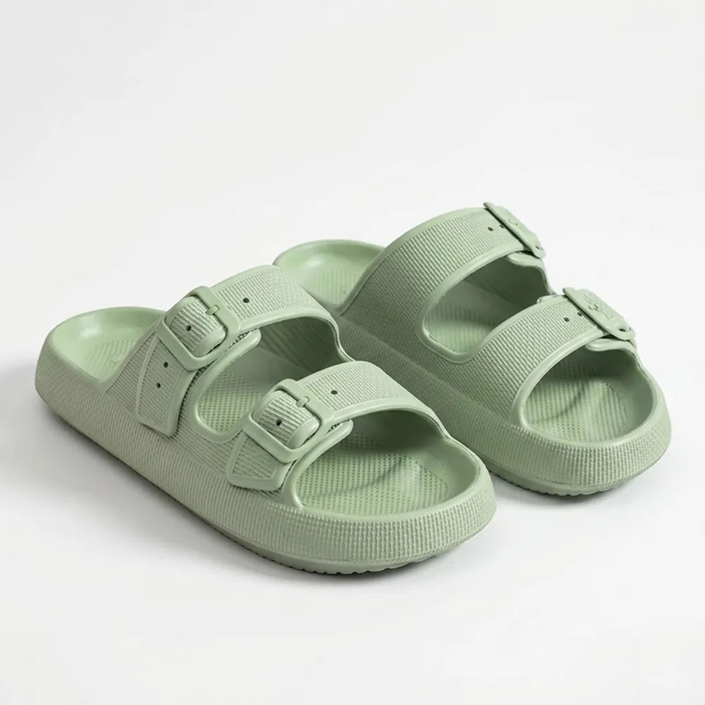 Elva Buckled Comfort Slides