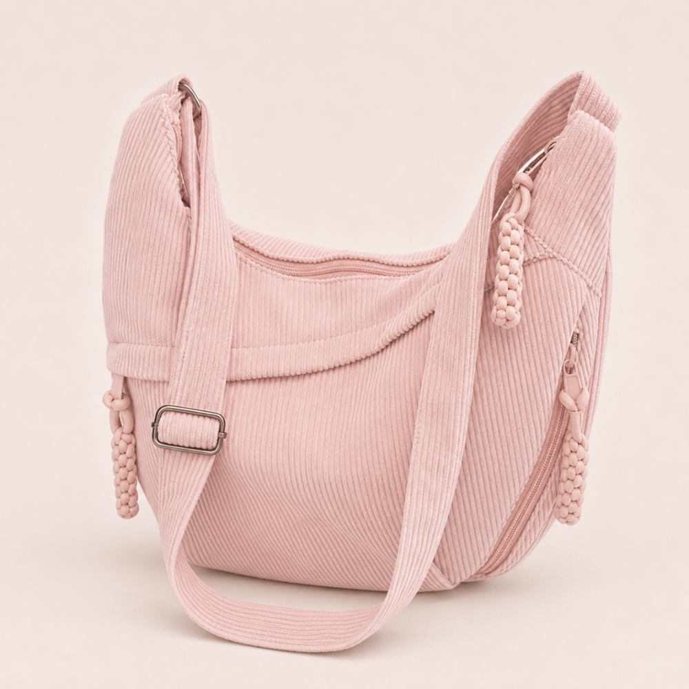 Sophie | Textured Corduroy Crossbody Bag