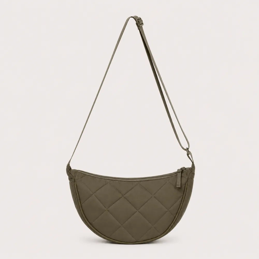 Nora | Quilted Half-Moon Crossbody Bag