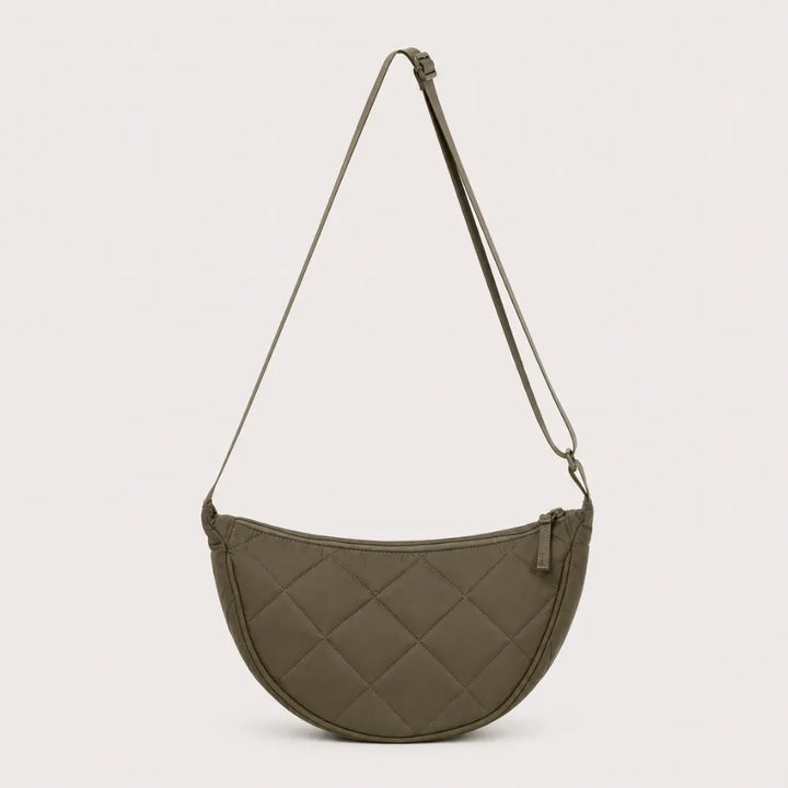 Nora | Quilted Half-Moon Crossbody Bag