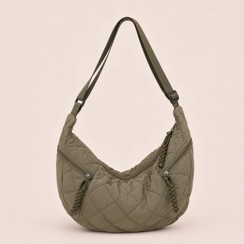 Camila | Quilted Crescent Crossbody Bag
