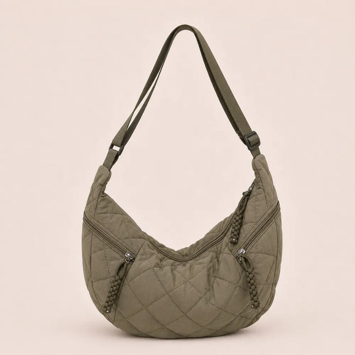 Camila | Quilted Crescent Crossbody Bag
