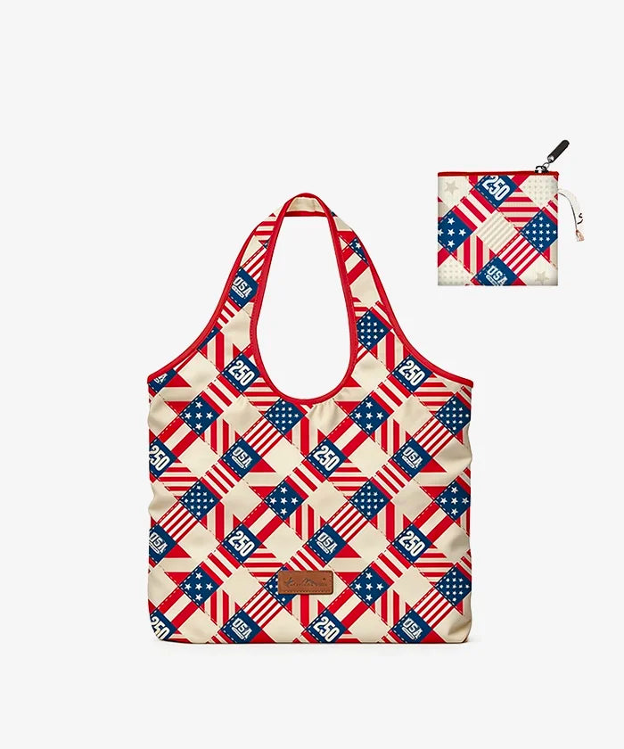 Montana West Vintage American Flag Tote Bag