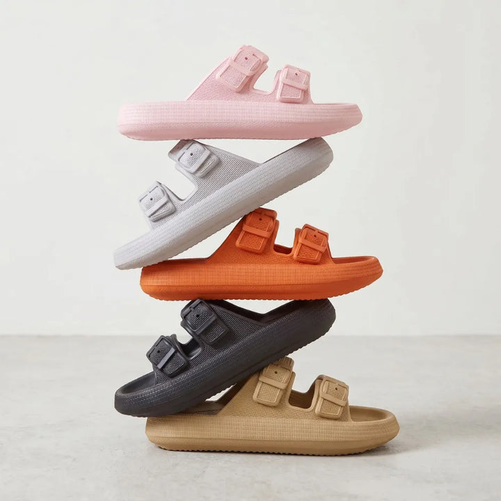 Elva Buckled Comfort Slides