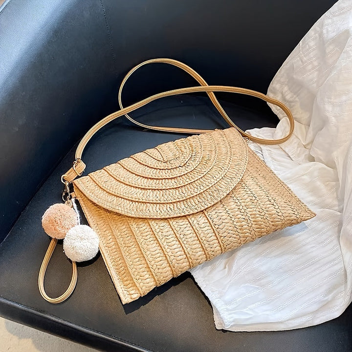 The Scallop Woven Clutch