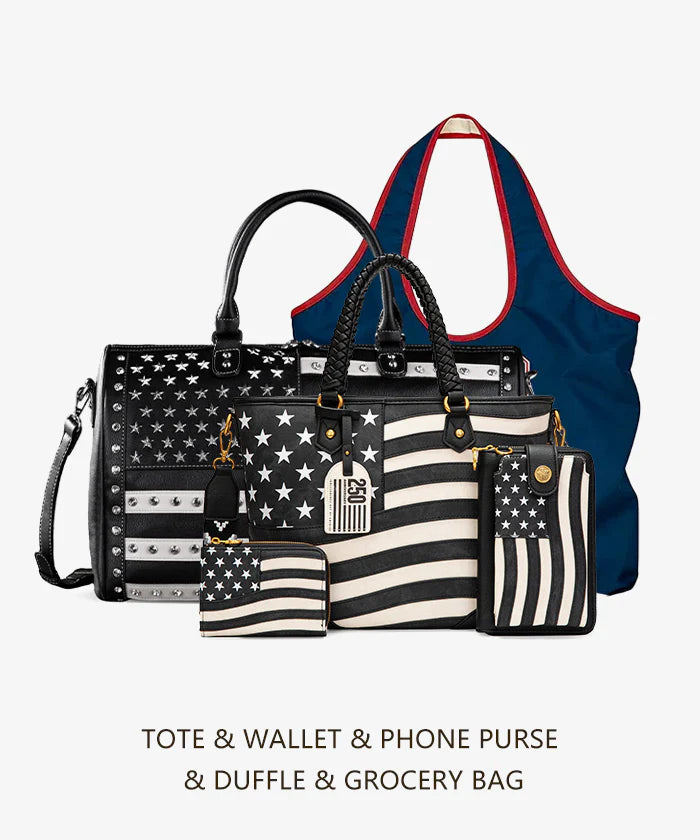 Montana West Vintage American Flag Tote Bag