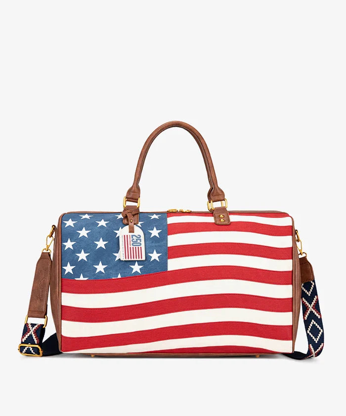 Montana West Vintage American Flag Tote Bag