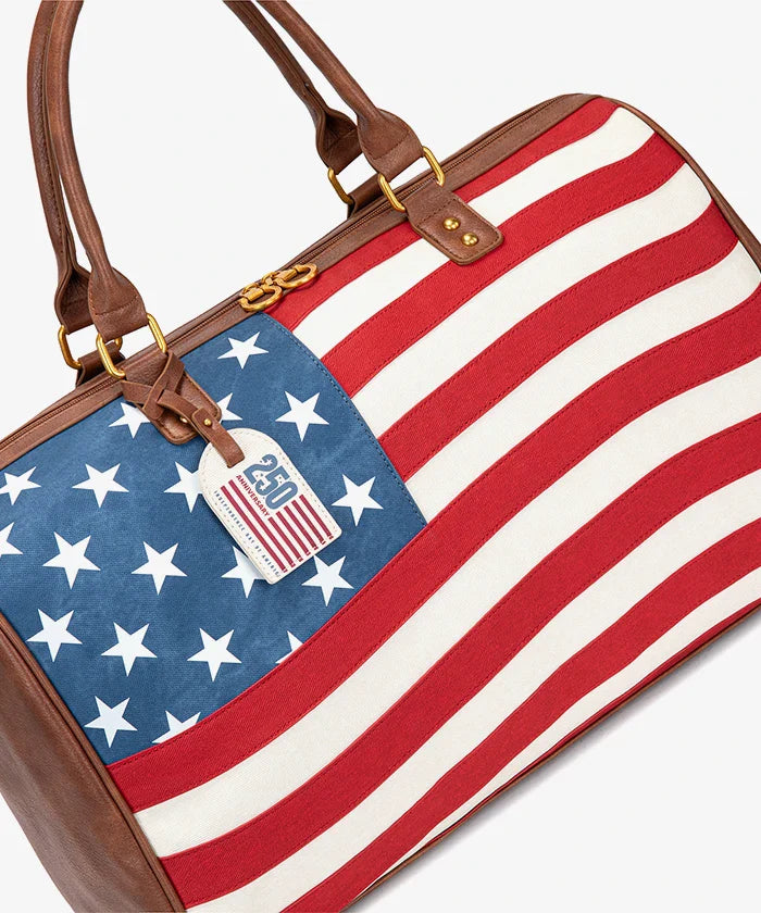 Montana West Vintage American Flag Tote Bag