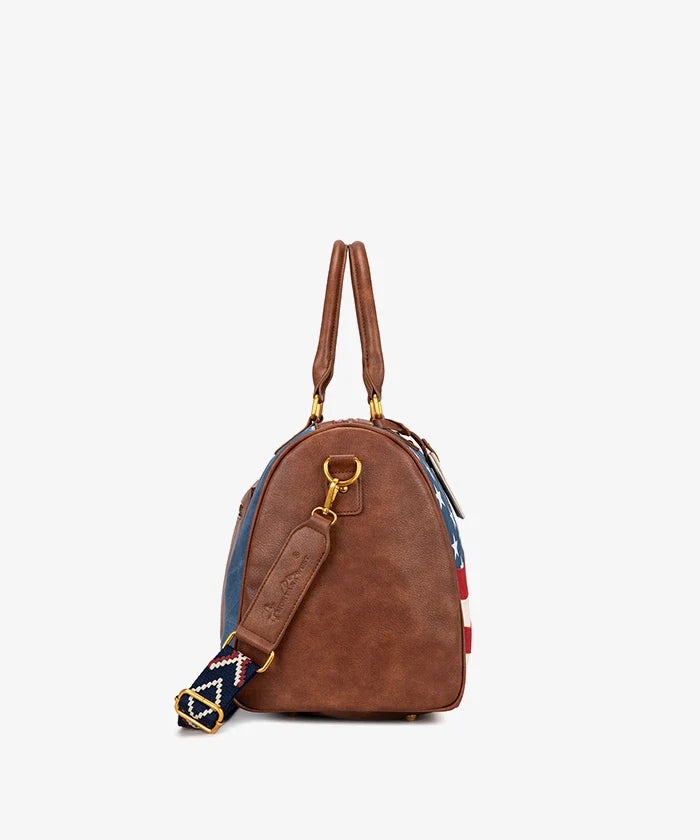 Montana West Vintage American Flag Tote Bag
