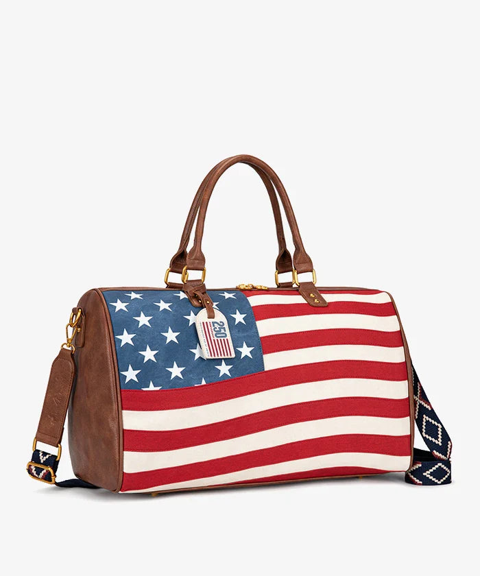 Montana West Vintage American Flag Tote Bag