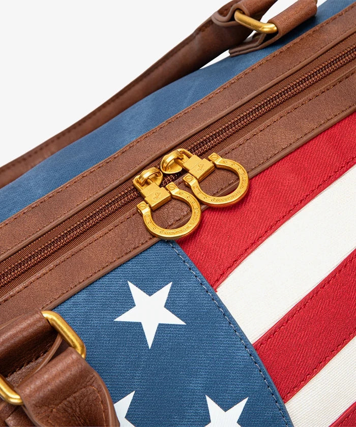 Montana West Vintage American Flag Tote Bag