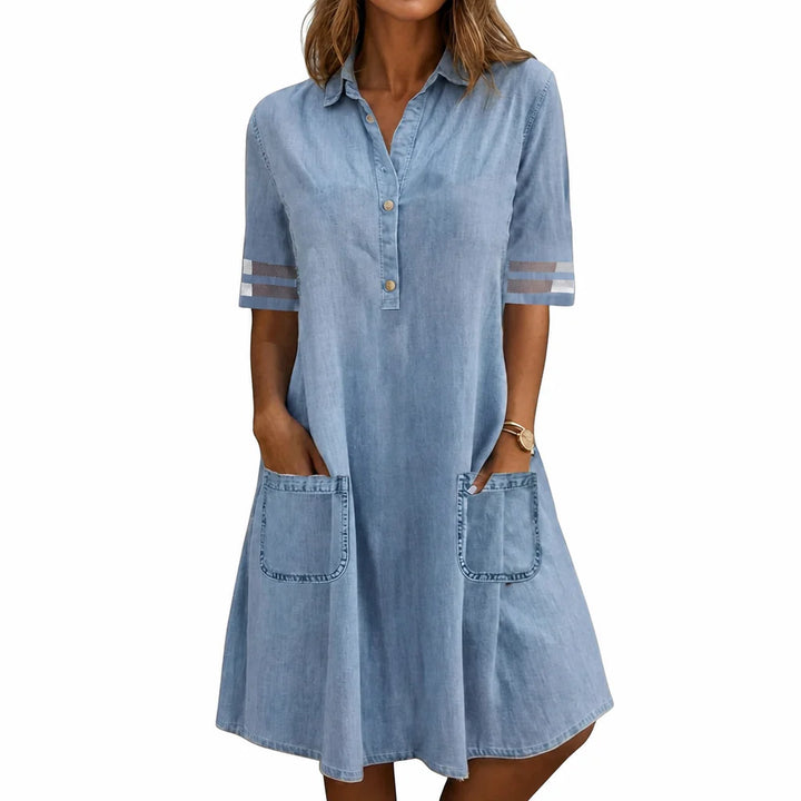 Saoirse - Figure Flattering Denim Dress