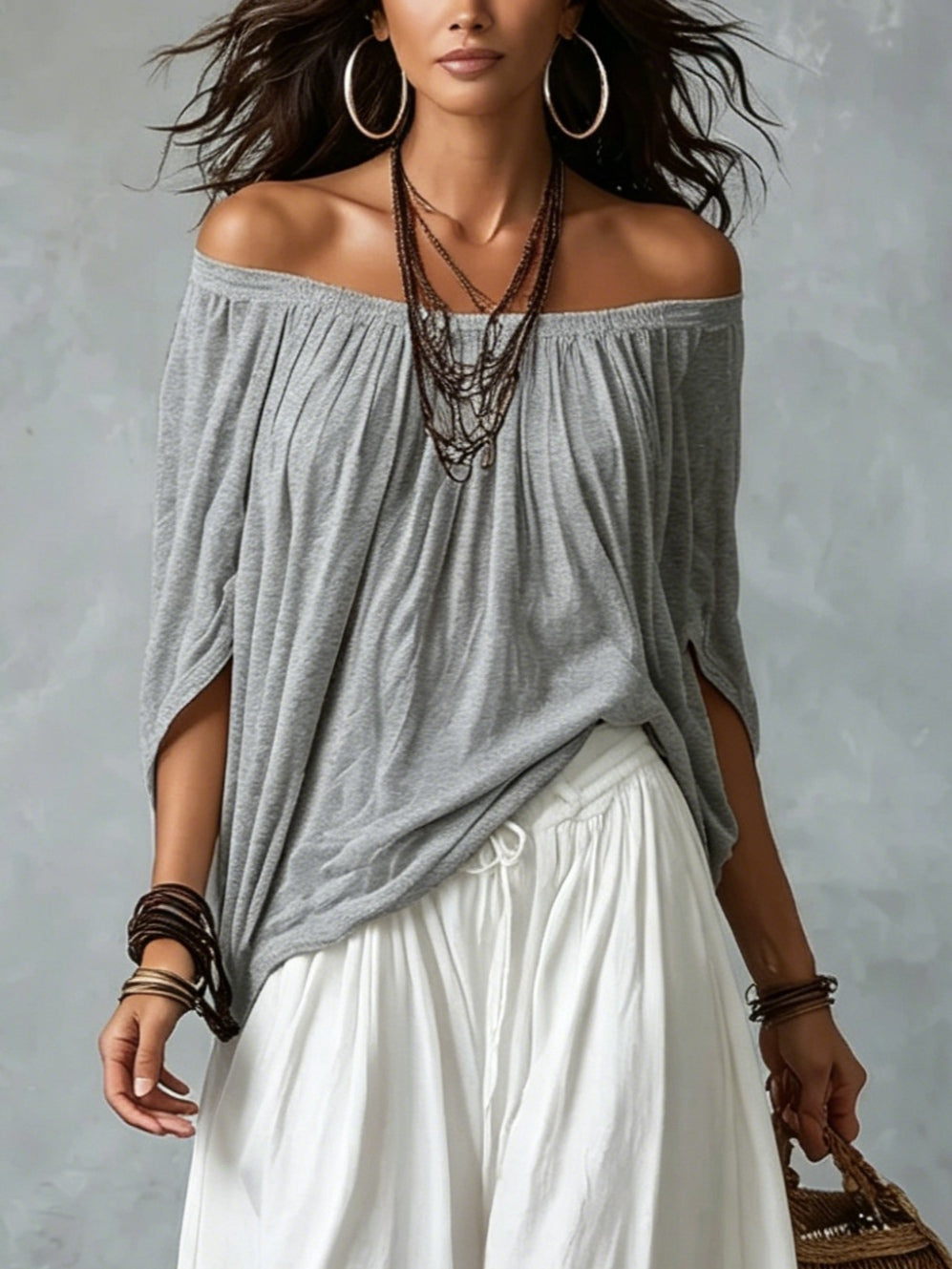Isabella | Flowing Bohemian Balloon-Leg Set
