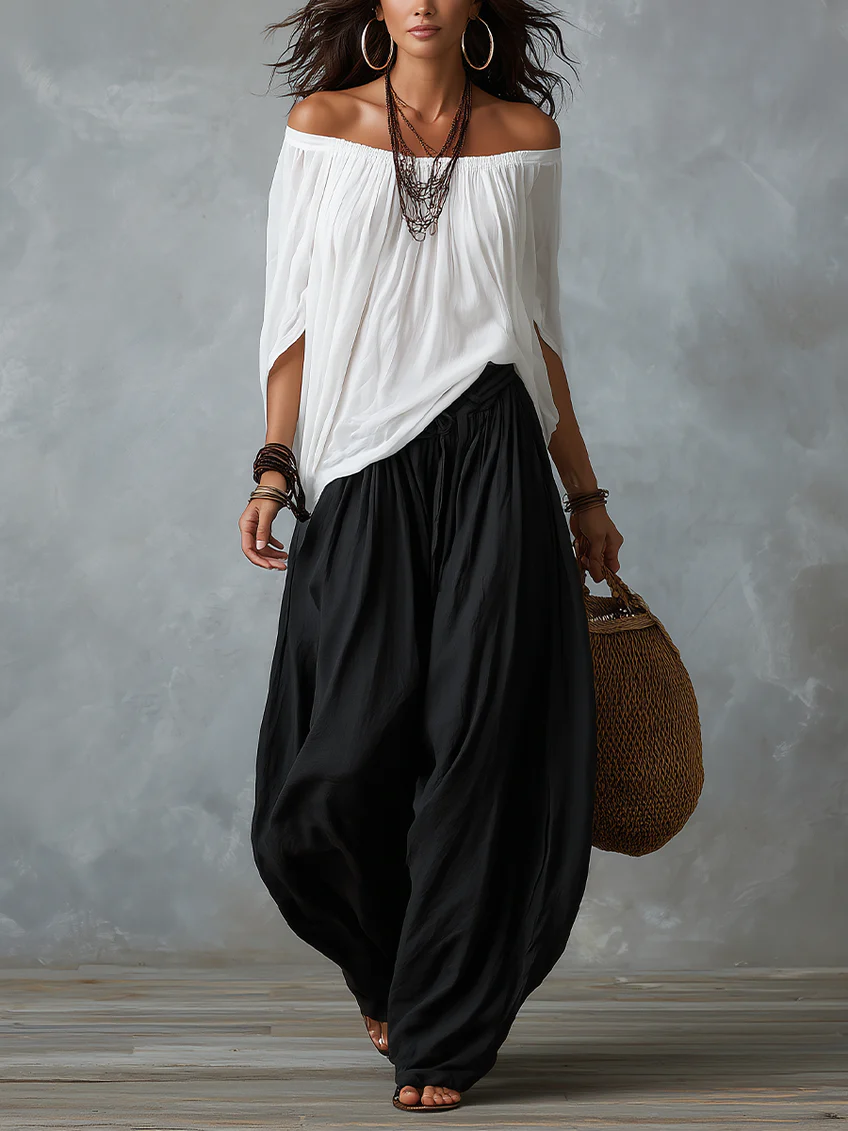 Isabella | Flowing Bohemian Balloon-Leg Set