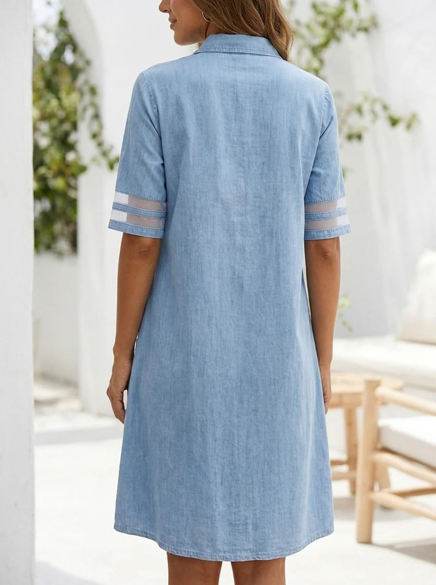 Saoirse - Figure Flattering Denim Dress