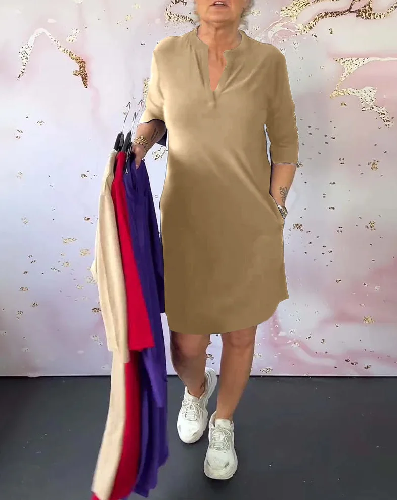 Lenka – Elegant V-Neck Dress