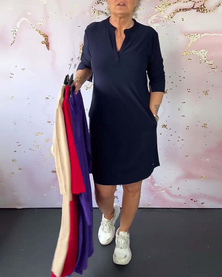Lenka – Elegant V-Neck Dress